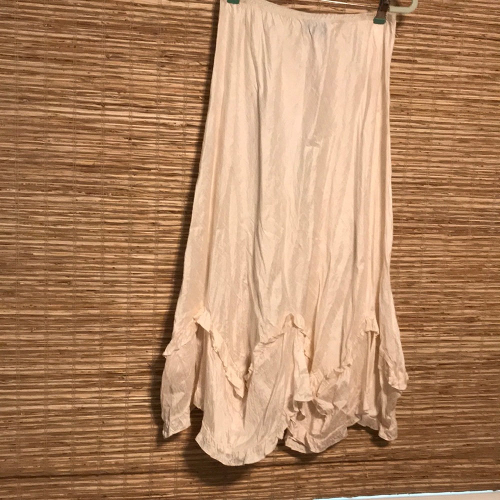 Off-white vintage silk skirt